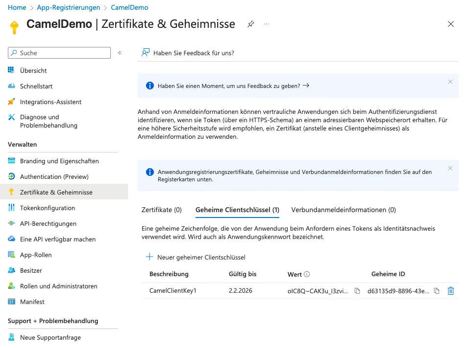 Clientschlüssel Secret