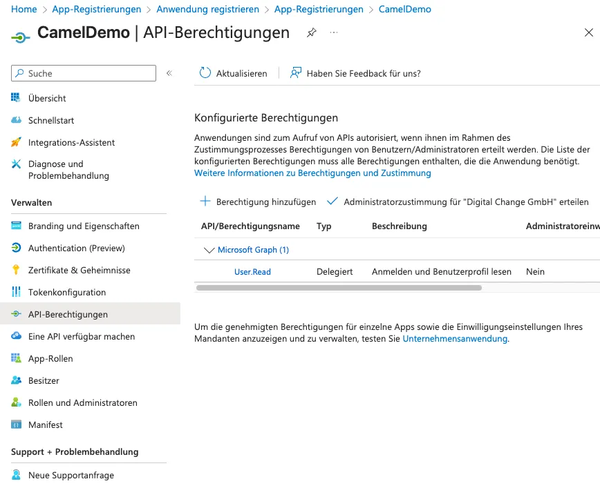 API-Berechtigung