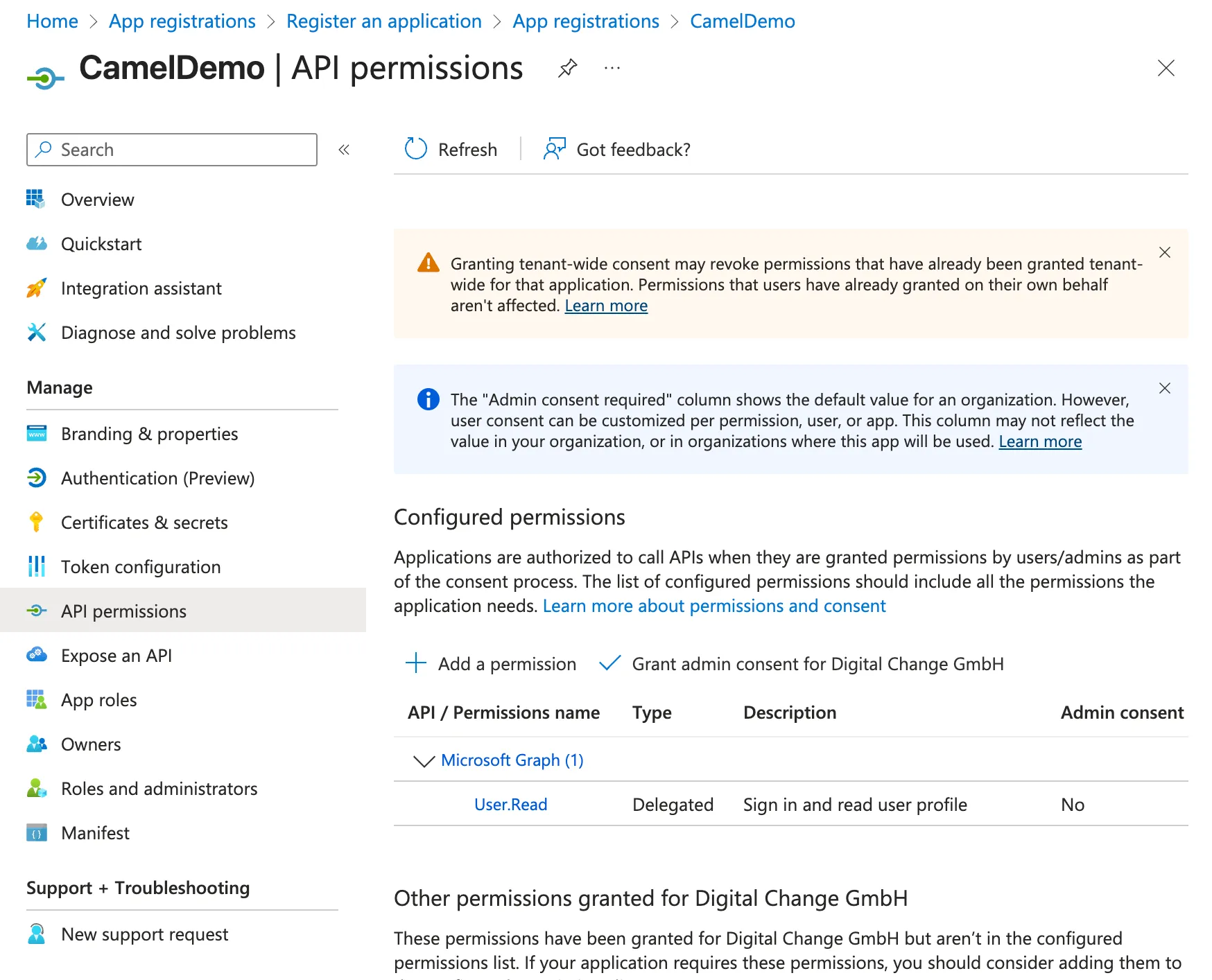 API permission
