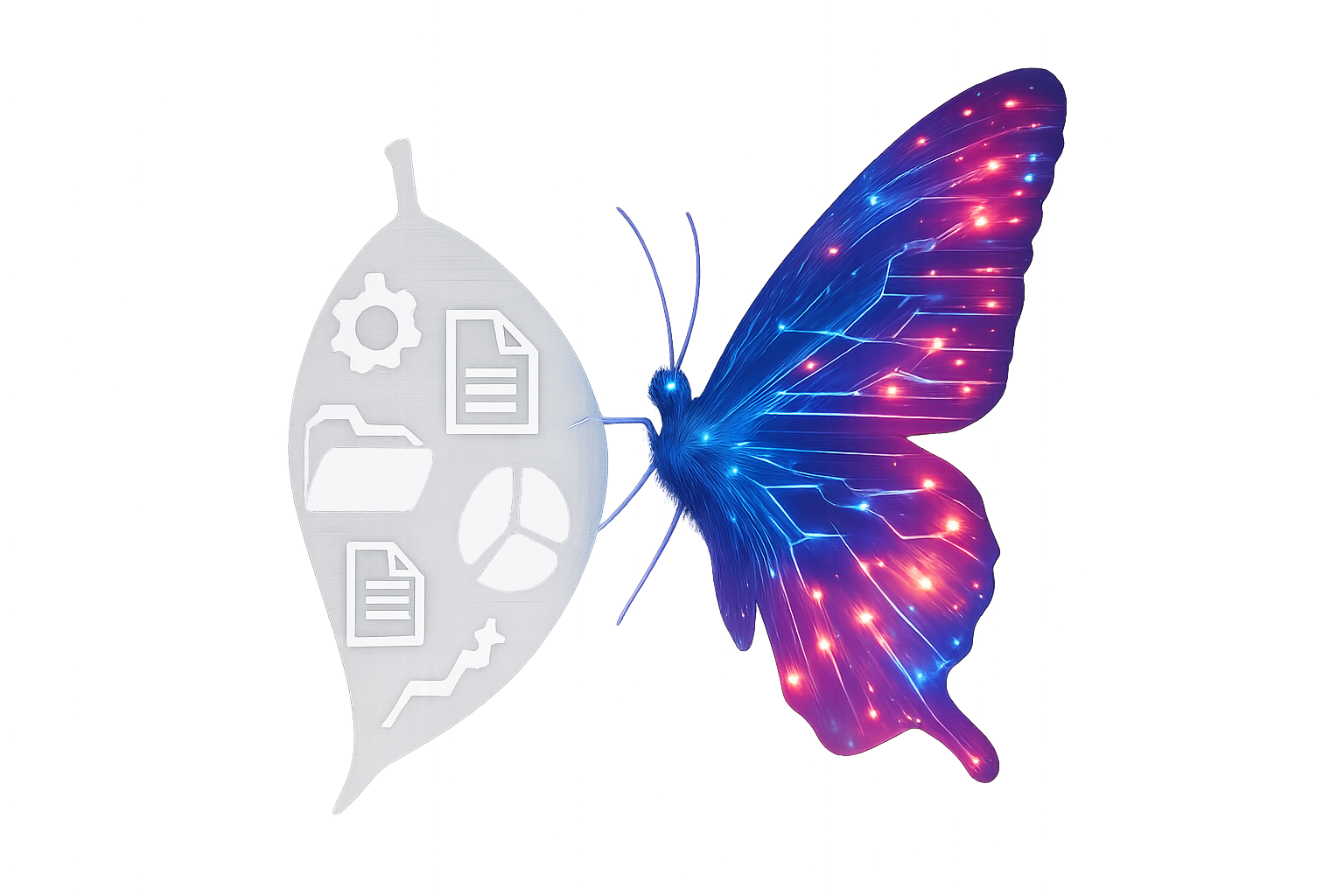 Schmetterling als Symbol für digitale Transformation